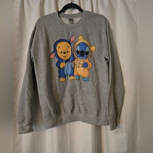 Pooh & Stitch Sweatshirt Size Medium